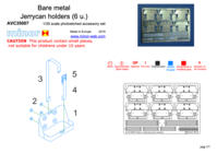 Bare metal jerrycan holders