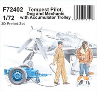 Tempest Pilot, Dog And Mechanic With Accumulator Trolley - Image 1