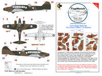 Avro Anson Mk.I - Pattern B Scheme 1 camouflage pattern paint masks (for Airfix and Special Hobby kits) - Image 1