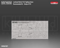Lockheed Martin F-16C Fighting Falcon wheels and canopy paint mask outside only (forTamiya 61101 kit) - Image 1