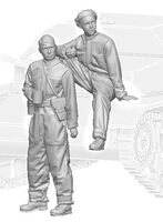 TKS Crew Resting  (2 Figures, 3D Printed) - Image 1