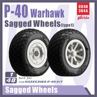 P-40 Warhawk Sagged Wheels (Type 1) (Hasegawa) - Image 1