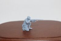 German WWII Soldier keeing shooting with rifle