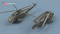 SH-3 A Sea King folded blades - 3D printing (4 helicopters) - Image 1